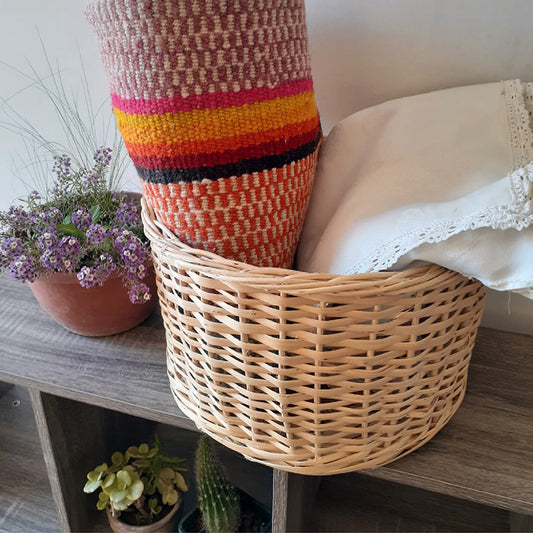 Cesta de mimbre grande