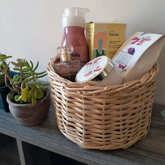 Cesta de mimbre mediana